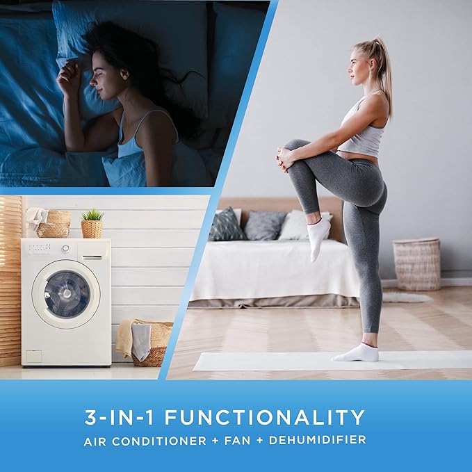 Commercial Cool Portable Air Conditioner, Dehumidifier & Fan, Portable Air - Image 3