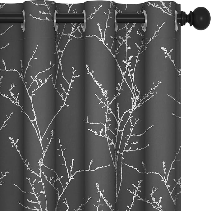 Deconovo Grey Blackout Curtains, Thermal Insulated Soundproof Drapes, 52 x 95 by Deconovo