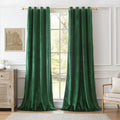 Christmas Green Decorative Velvet Curtains 120 inches Elegant Living Room by ModernShinyVelvetCurtains