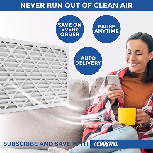 Aerostar 18x20x1 MERV 13 Pleated Air Filter, AC Furnace Air Filter - Image 4