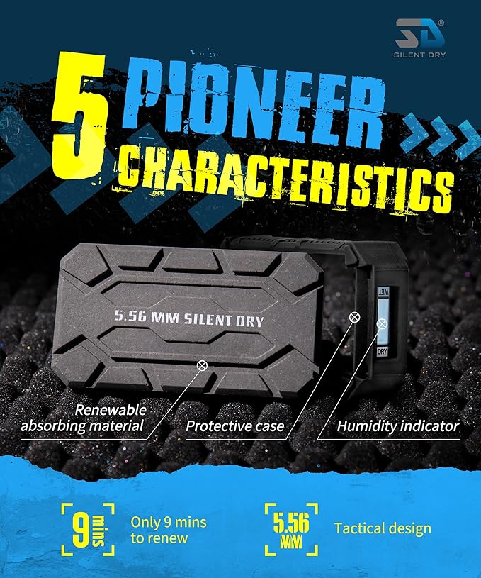 Pioneer Silent Dry Cordless Gun Safe Dehumidifier – Reusable Mini Dryer - Image 4