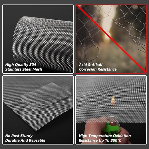 AMZDEPOT 6 Pack 6x8 Inch Wire Mesh, 20 Mesh Stainless Steel Mesh, Never Rust - Image 5