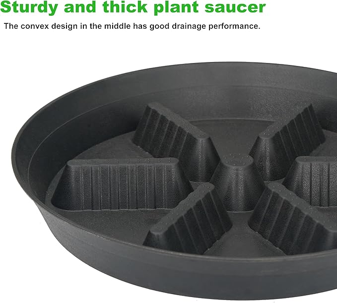 2 Pack Plant Saucer 17 inch 2 Pack, Raised Middle Plant Trays - Image 3