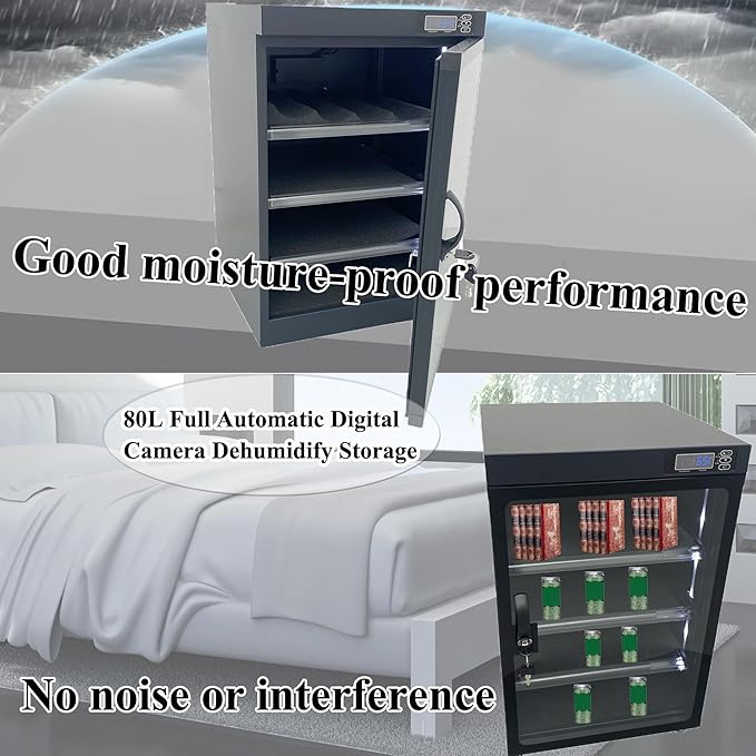 Automatic Digital Camera Dehumidify Storage 80L Dry Cabinet Box Storage 4 - Image 2