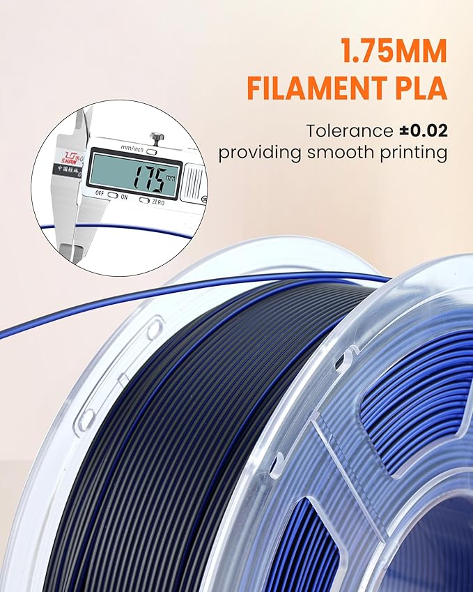 TECBEARS Dual Color PLA Filament 1.75mm, Matte PLA 3D Printer Filament - Image 6