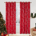 Deconovo Christmas Red Curtains, Soundproof Curtain, 52 x 108 Inch Long by Deconovo