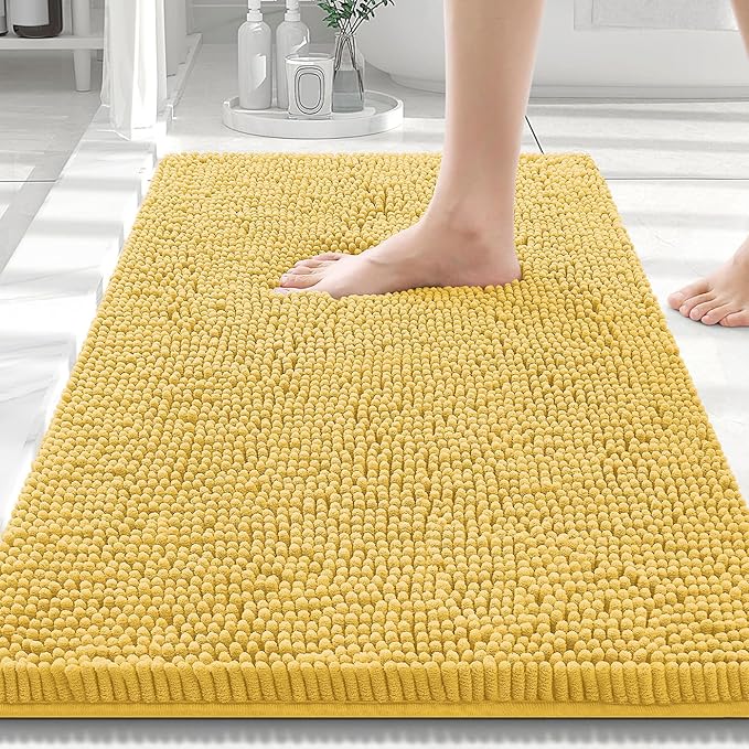 Smiry Luxury Chenille Bathroom Rugs 30x20, Extra Soft and Absorbent Shaggy Bath by Smiry
