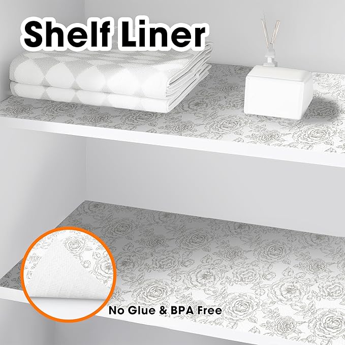 Drawer and Shelf Liner for Kitchen Cabinets Non-Adhesive, Non-Slip Cabinet - Image 9