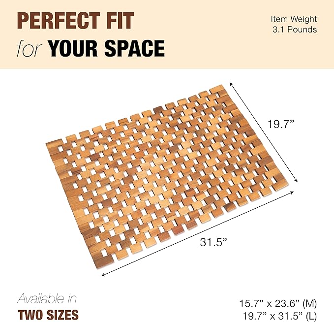 Acacia Wood Bath Mat - Image 5