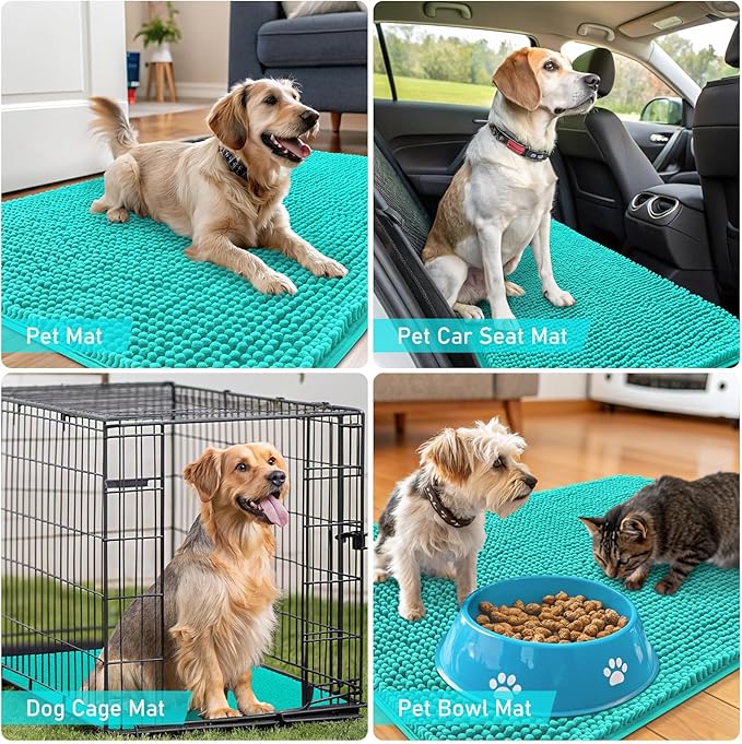OLANLY Dog Door Mat for Muddy Paws 44x24, Absorbs Moisture and Dirt, Absorbent - Image 7
