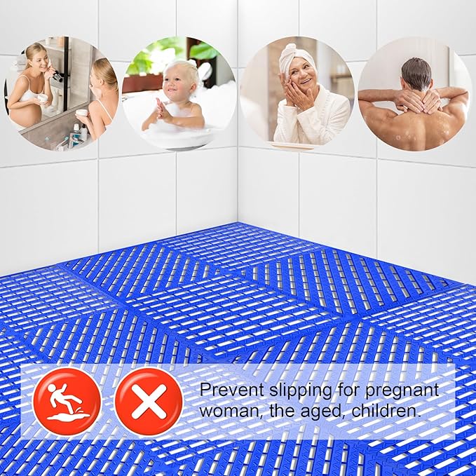 MYFAMIREA Modular Interlocking Cushion 12 Pack 11.8" x 11.8" Rubber Floor Tiles - Image 6