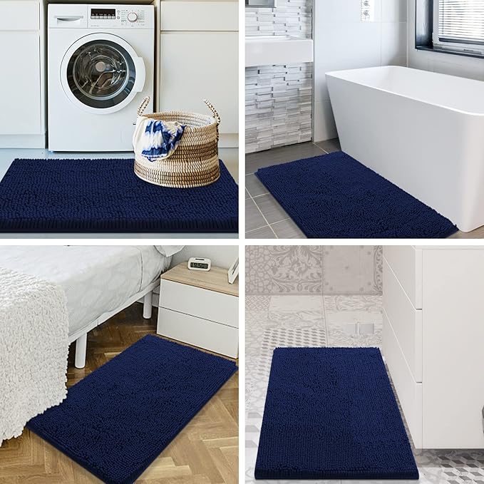Smiry Luxury Chenille Bathroom Rugs 70x24, Extra Soft and Absorbent Shaggy Bath - Image 9