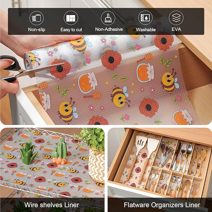 Cooyes Shelf Liner – Non-Slip Cabinet & Drawer Liner - Image 6