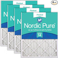 Nordic Pure 12x25x1 Pleated MERV 14 Air Filters 4 Pack by NordicPure