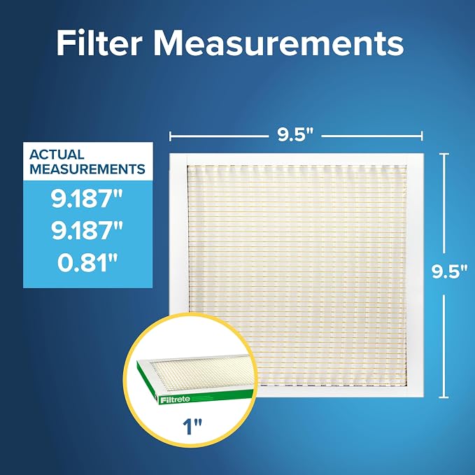 Filtrete 9.5x9.5x1 AC Furnace Air Filter, MERV 8, MPR 700, Tough on Pollen - Image 2