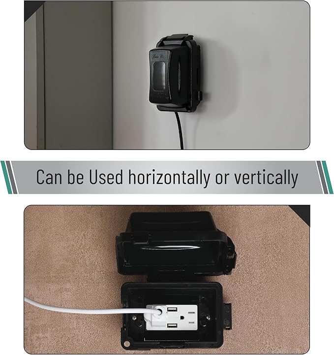 Bates- Outdoor Outlet Cover Weatherproof, Horizontal/Vertical Use - Image 7