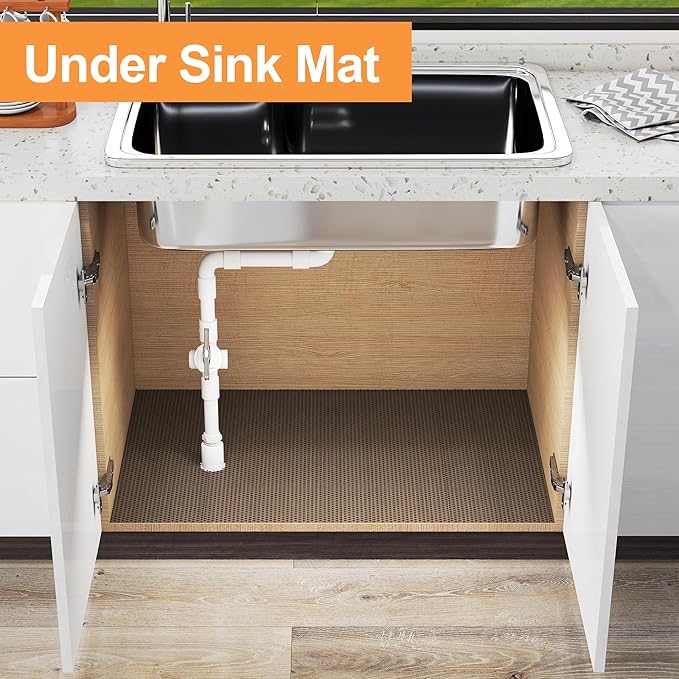 FLPMIX Clear Shelf Liners for Cabinets: 24" Wide Waterproof Under Sink Mat - Image 2