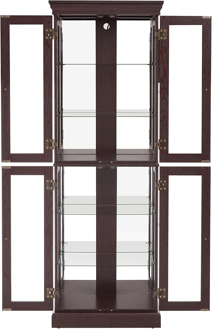 Lighted Glass Curio Cabinet - Image 4