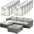 12pcs Outdoor Printed Sofa Seat Cushion Covers Strechable, Waterproof Elastic by CALBODE