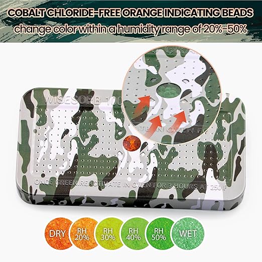 100 Gram Camouflage Gun Safe Dehumidifier Silica Gel Canister Rechargeable - Image 5
