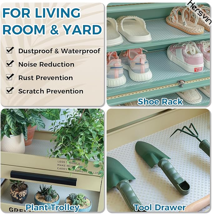 Hersvin Shelf Liners 24 in x 20 ft EVA Drawer Mats, Non-Adhesive Cupboard - Image 9