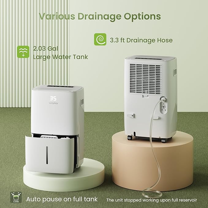 Waykar 130 Pints 6, 500 Sq. Ft Dehumidifier - Image 3