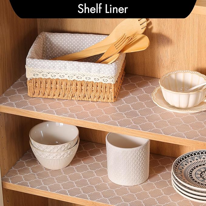 Cooyes Shelf and Drawer Liners for Kitchen Cabinets, Non Adhesive Cabinet Liner - Image 4
