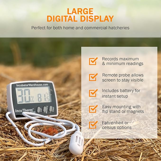 Incubator Warehouse IncuTherm™ Plus Digital Thermometer and Hygrometer - Image 5