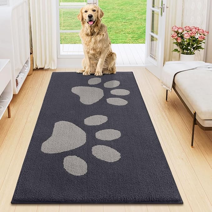 Smiry Dog Door Mat for Muddy Paws, Absorbs Moisture and Dirt, Low-Profile by Smiry