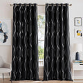 NICETOWN Black Blackout Patterned Curtain by NICETOWN