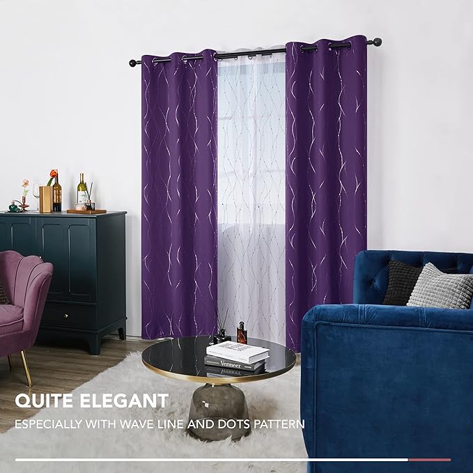 Deconovo Blackout Curtain for Bedroom, 38 x 90 Inch, Thermal Insulated - Image 4