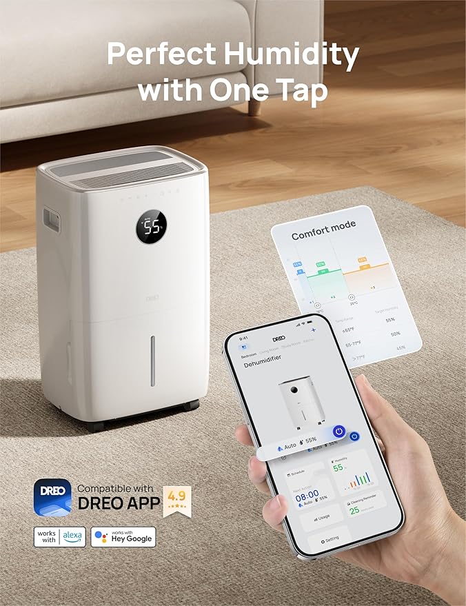 DREO 110-Pint Smart Dehumidifier - Image 6