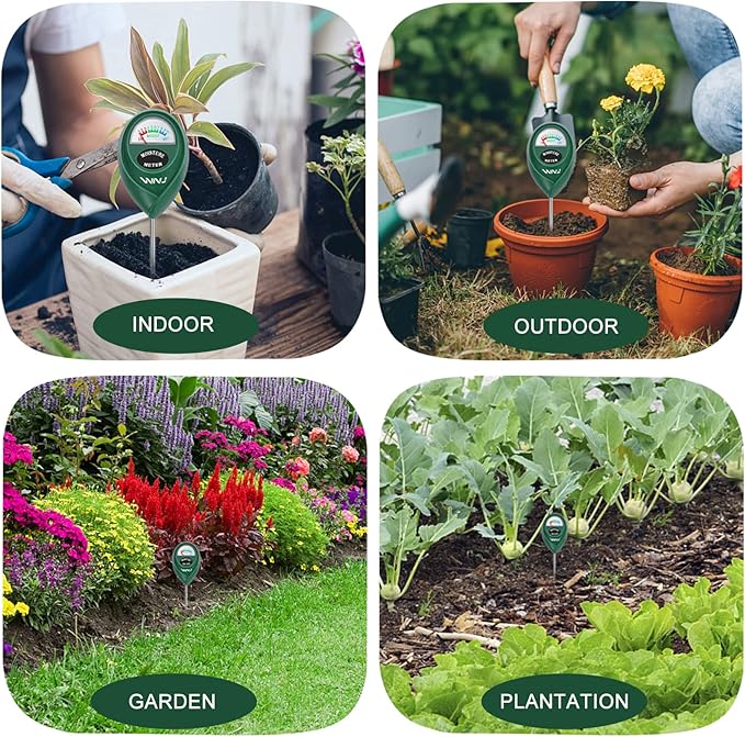 WNJ 2 Pack Soil Moisture Meter, Plant Water Monitor, Lawn Moisture Meter，Soil - Image 6