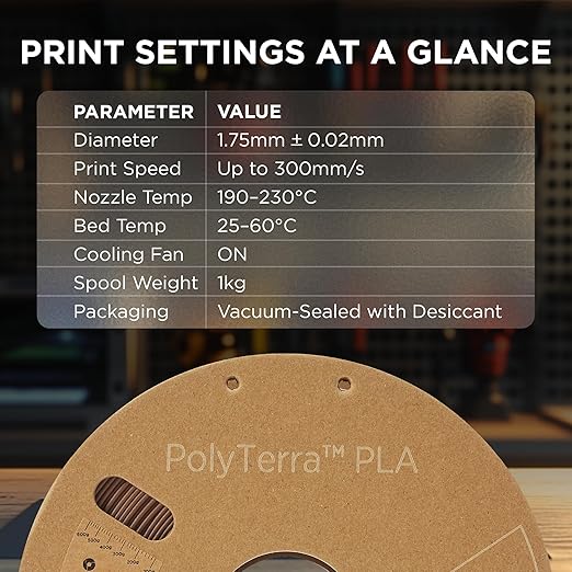 Polymaker Matte PLA Filament Earth Brown 1.75mm 1kg 3D Printing Filament - Image 6