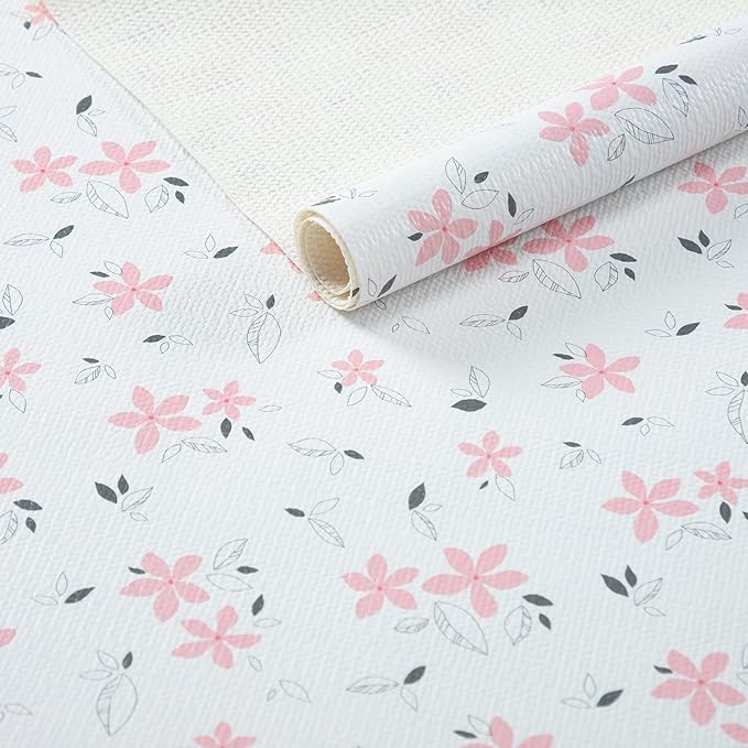 2 Rolls 18" W x 96" L Floral Drawer and Shelf Liner by DwellAid