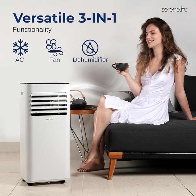 SereneLife Portable Conditioner, 8000 BTU 3-in-1 Compact Standing Air - Image 3
