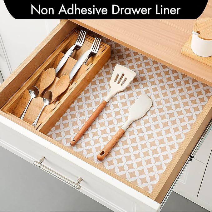 Cooyes Shelf Liner for Kitchen Cabinets – Non-Adhesive Waterproof EVA Liner for - Image 2