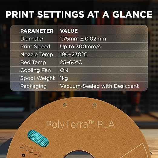 Polymaker Matte PLA Filament Matte Arctic Teal 1.75mm 3kg 3D Printing Filament - Image 6