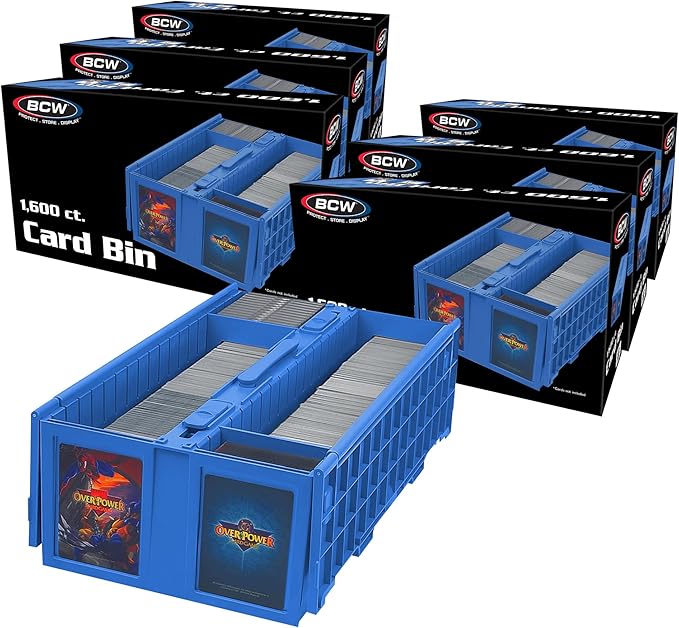 BCW Collectible Card Bin – | Holds up to 1600 Cards | Plastic Storage Box by BCW