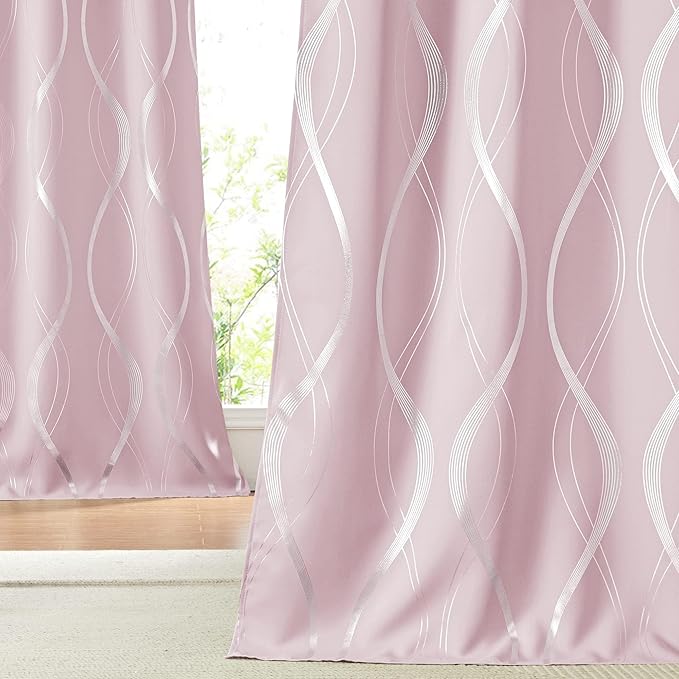 NICETOWN Pink Blackout Curtains Panels - Image 8