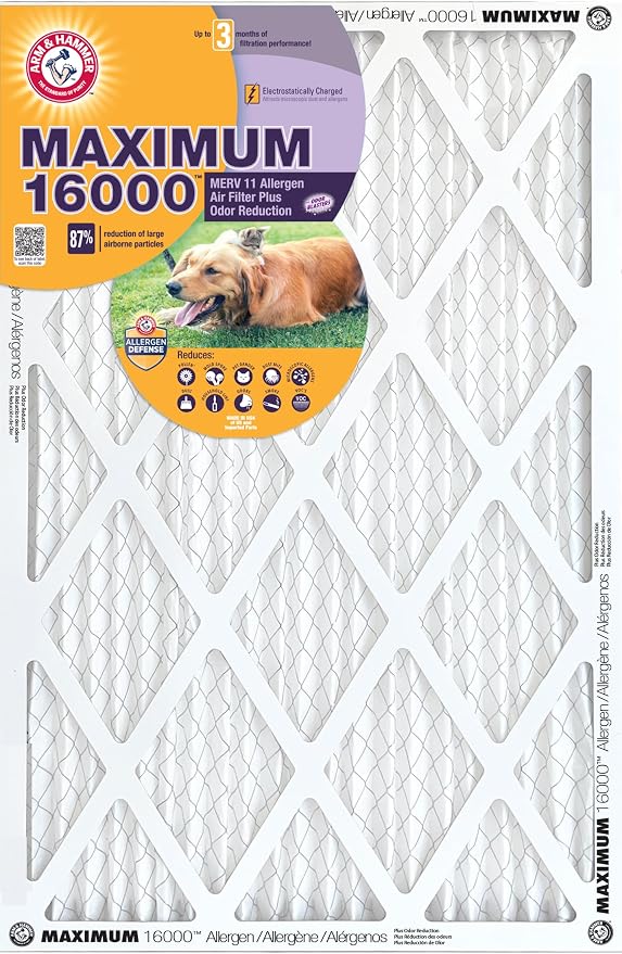 Arm & Hammer Max Allergen & Odor Reduction 10x20x1 Air and Furnace Filter - Image 4