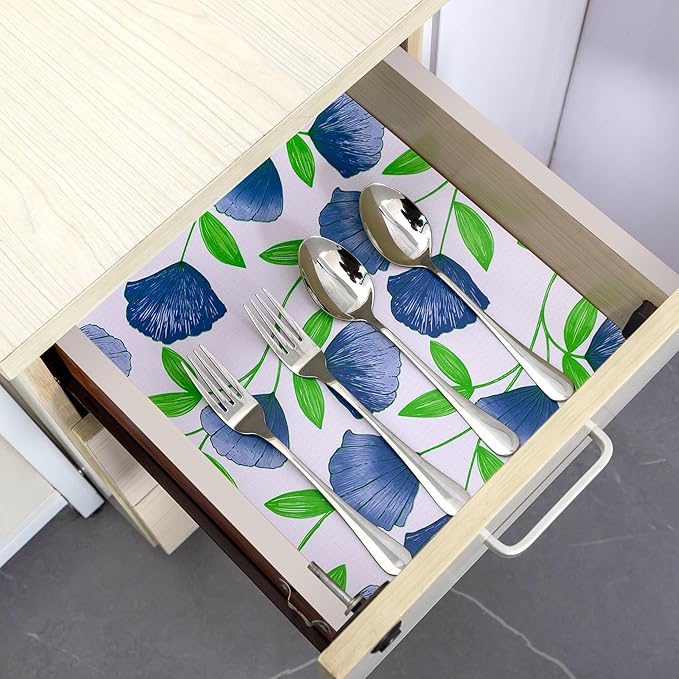 2 Rolls 12" W x 120" L Floral Drawer and Shelf Liner - Image 6