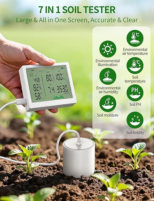 7 in 1 Soil Test Kit, Digital Soil Meter - Image 2