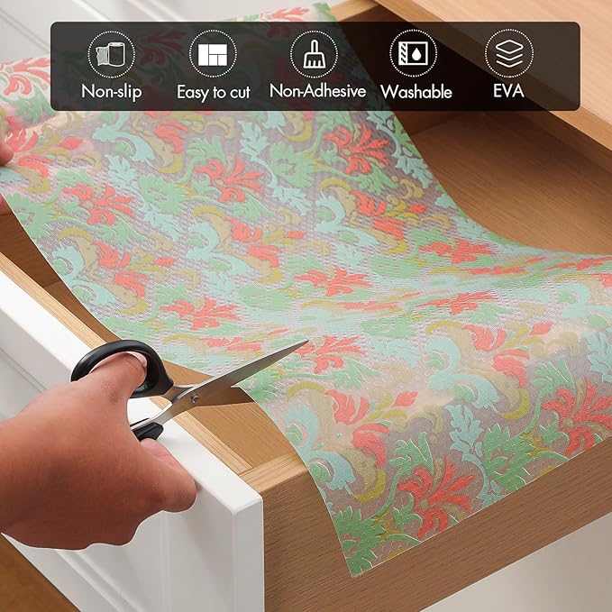 Cooyes Shelf Liner for Kitchen Cabinets – Non-Adhesive Waterproof Drawer Liner - Image 4