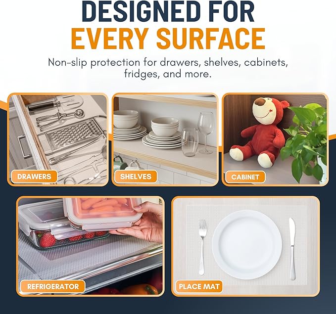 Shelf Liner Drawer Liner for Kitchen Cabinets Non-Adhesive by Linda’s Essentials - Image 7