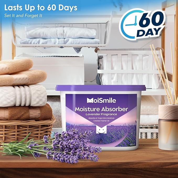 Moisture Absorbers, Efficient Lavender Vanilla Humidity Absorber ＆ Odor - Image 4