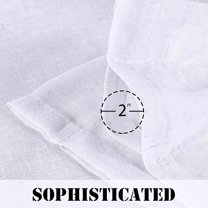 Linen Curtains Elegant Natural Linen Blended Curtains Energy Efficient Light - Image 5