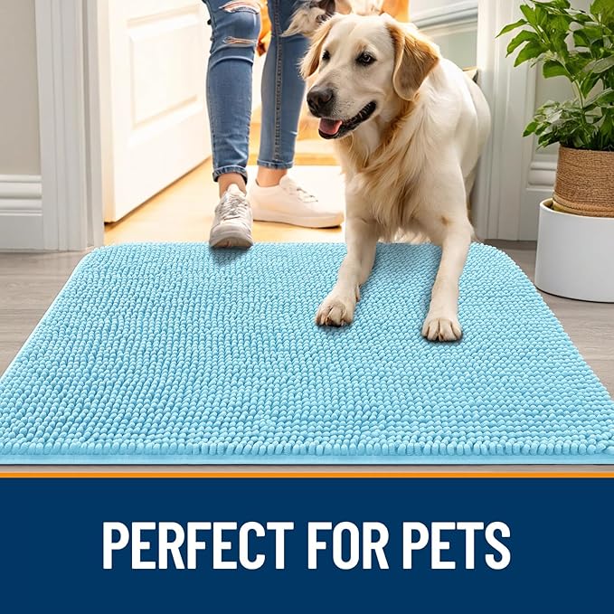 OLANLY Dog Door Mat for Muddy Paws 40x32, Absorbs Moisture and Dirt, Absorbent - Image 6