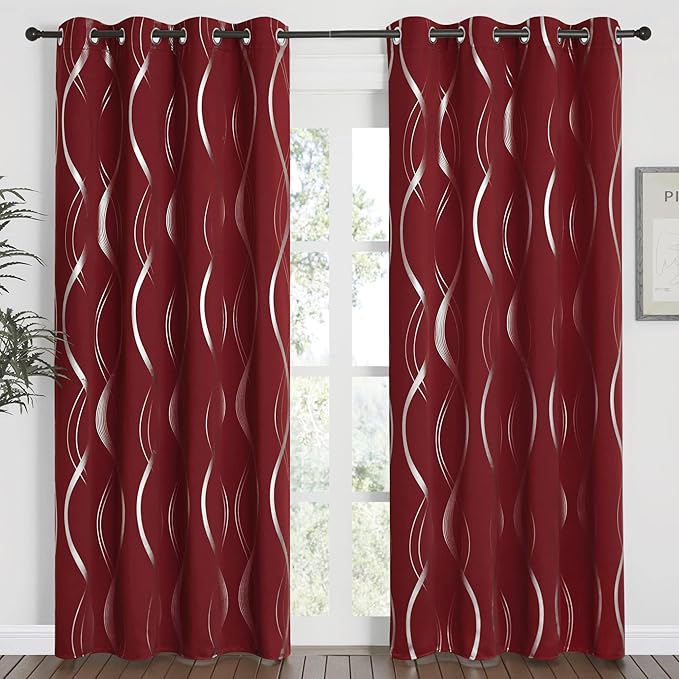NICETOWN Blackout Curtains 84 inch Length 2 Panels Set, Noise Reducing Thermal - Image 2