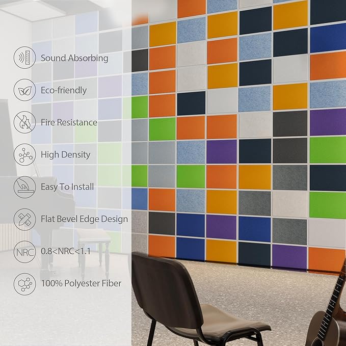 12 Pack Acoustic Panels Self Adhesive Sound Proof Foam, High Density Sound - Image 5
